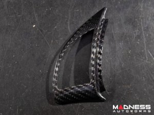 FIAT 500 Steering Wheel Trim - 3 piece kit - Carbon Fiber - Italian Racing Stripe